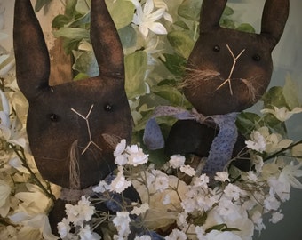 Primitive Easter Spring bunny rabbit poke