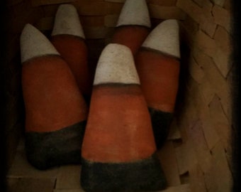 Primitive Halloween Fall Thanksgiving candy corn bowl fillers set of 5