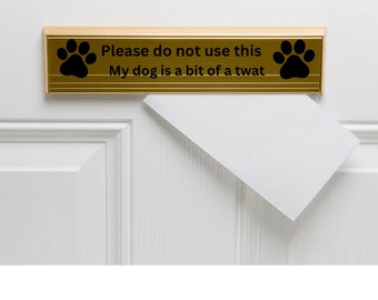 Door Letter Box Vinyl Deacal - Please Do Not Use Letterbox- Barking Dog Sticker