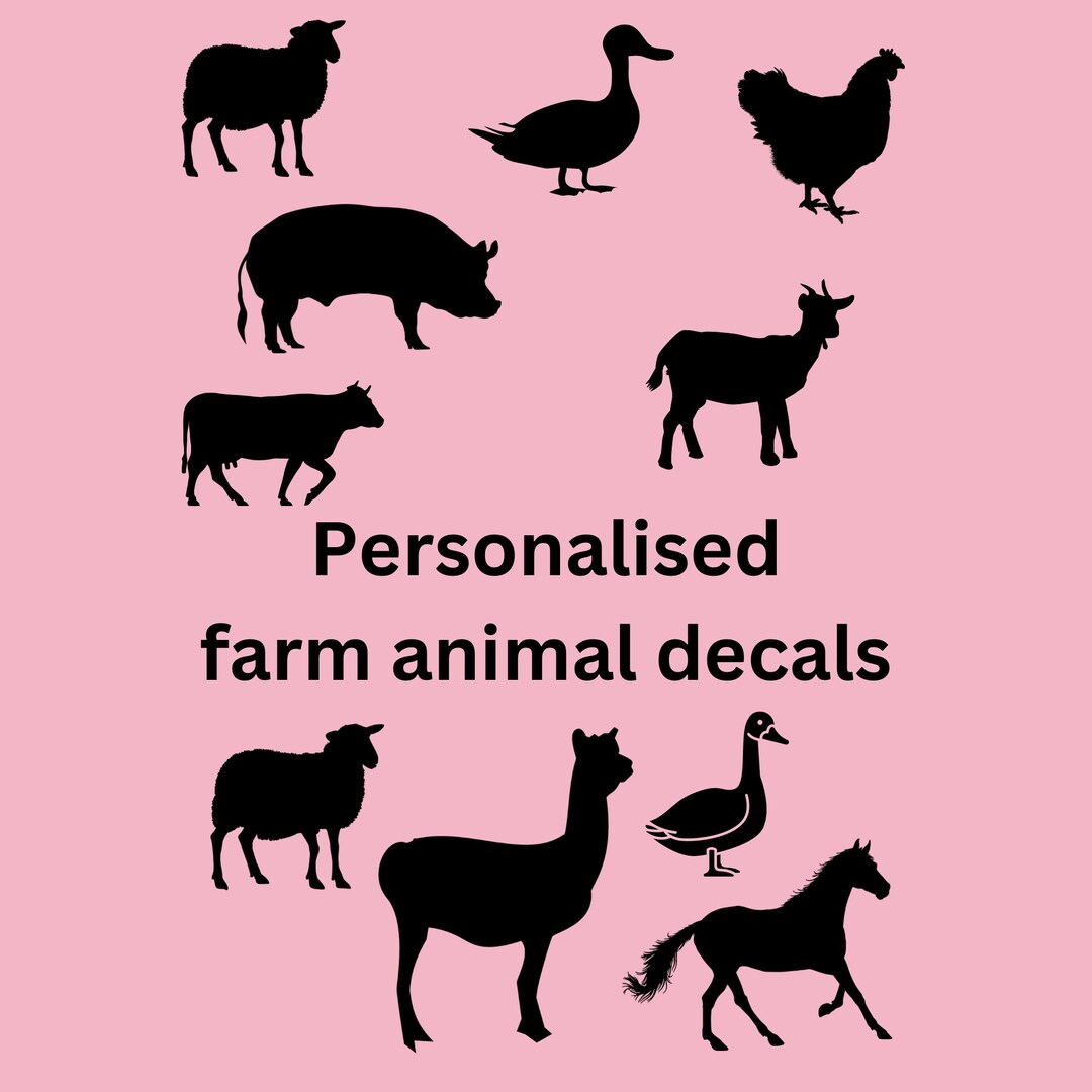 Farm Animal Vinyl Decal Farm Animal Sticker Car Decal Etsy
