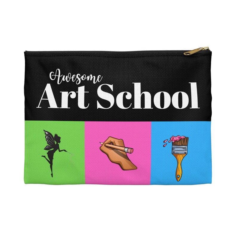 Awesome Art School Fun Zippered Pencil Pouch image 5