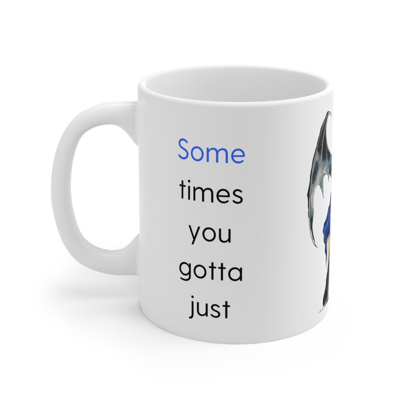 Sometimes you gotta get your fucking halo dirty Badass Gothic Angel Ceramic Mug 11oz image 3