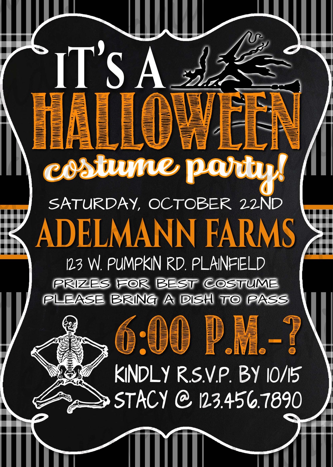 Halloween Party Invitation Adult Halloween Invitations | Etsy