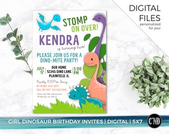 Dinosaur Birthday Invitation | Gender Neutral Dino Party (Digital)