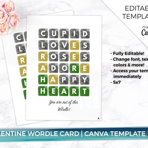 Wordle Valentines Card Template | Out of This Wordle | Card for Him ...