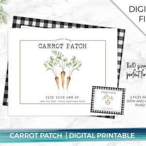 Locally Grown Carrot Patch Printable | Carrot Patch | Easter Sign | Easter Decor | Rustic Easter Printable | Vintage Carrot Patch Art Decor