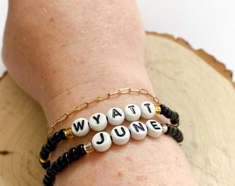 Personalized Bracelet | Name Bracelet | Stacking Bracelet | Initial Bracelet | Beaded Bracelet