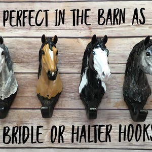 Personalized Horse Halter Hook, Personalized Horse Bridle Hook, Horse Lover Gift, Horse Head Hook, Sold Individually