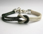 Black & Silver Love Knot Bracelet