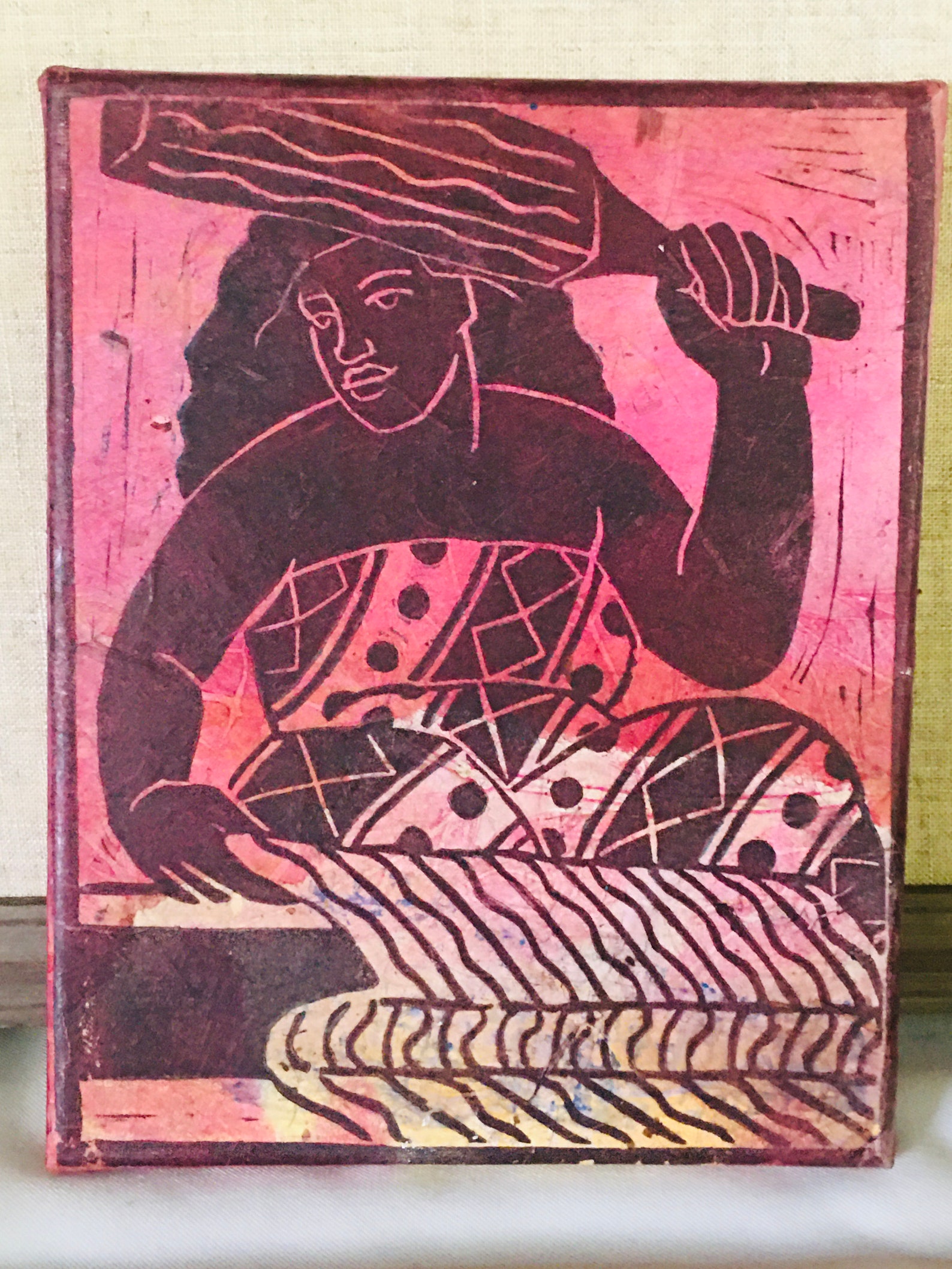 KUKU KAPA 8 X 10 Linoleum Block/mono Hawaiian Art Print - Etsy UK