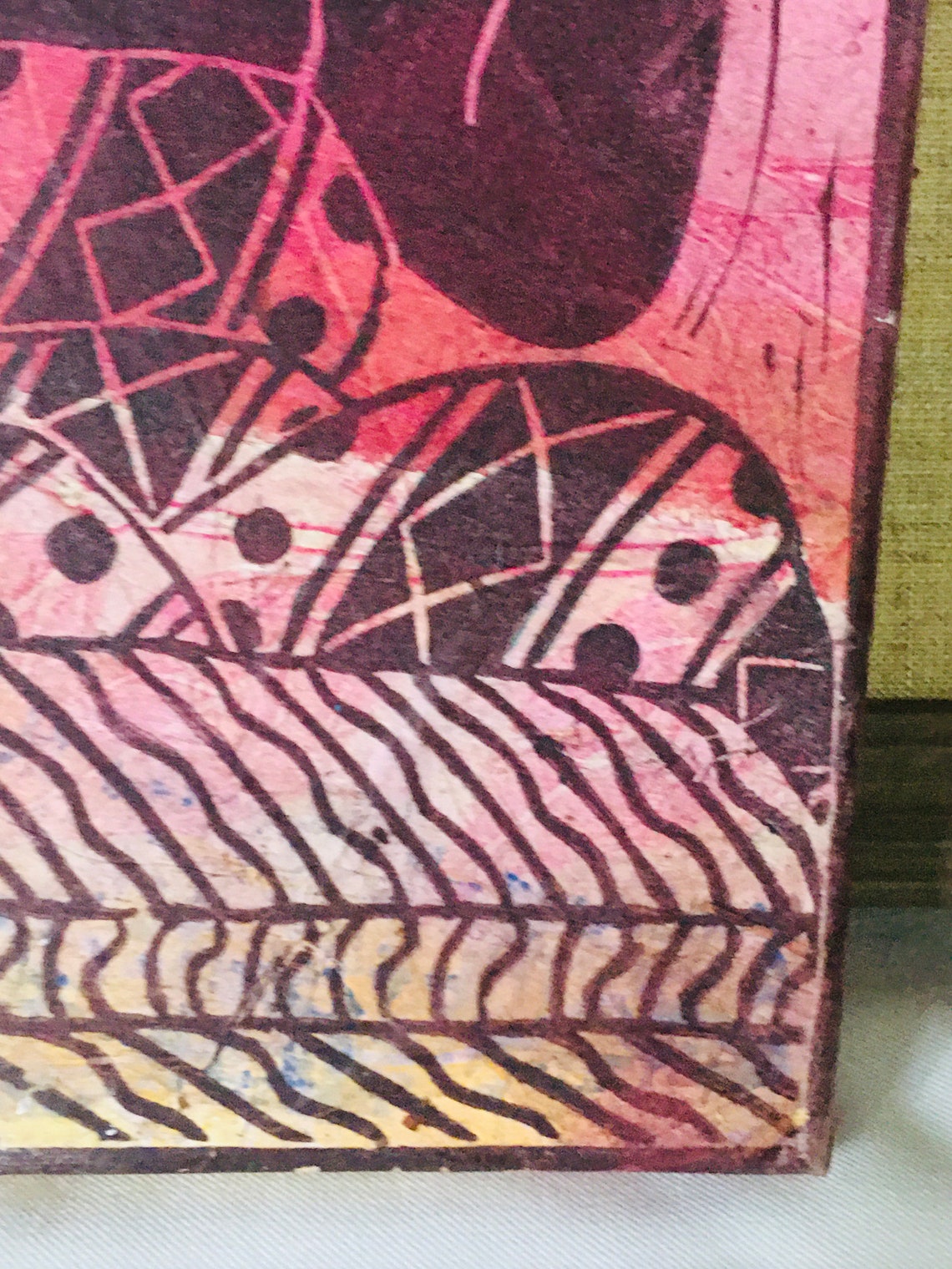 KUKU KAPA 8 x 10 Linoleum Block/Mono Hawaiian Art Print | Etsy