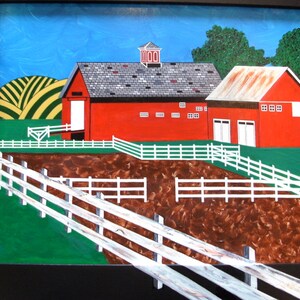 SWEET TREE FARM; Vermont; original ca. 21x24; Acryl auf Bord