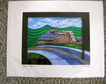 GICLEE Print;  "JACK'S BARN" Signed, matted 16x20