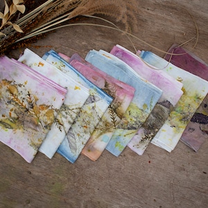 eco printed silk scarves