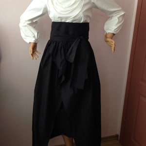 Steampunk Black Taffeta long skirt,Maxi Taffeta Skirt/Ball Gown Black  Skirt/prom, cocktail skirt,High waisted skirt