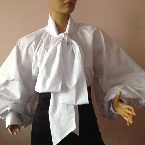 Formal Womens Silk Bow Blouse/ White Cocktail Satin - Etsy