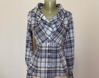 Tartan Long Blouse - Etsy