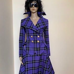 Tartan skirt and blazer set hot sale