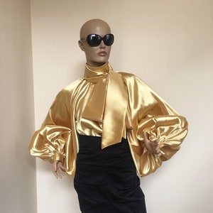 Gold dressy blouse top