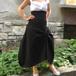 Steampunk Cotton Skirt Goth Skirt Gothic Clothingblack High - Etsy