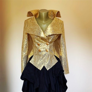 Gold sequin jackets for ladies sales