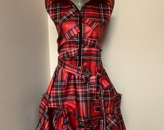 美品MISTREASS Sleeveless Plaid F&F Dress MISTREASS Sleeveless Plaid F&F Dress（Plaid dress outfit）