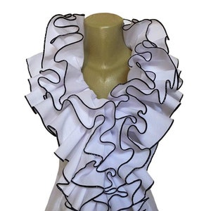 White Ruffled Cotton Pirate Blouse - Etsy