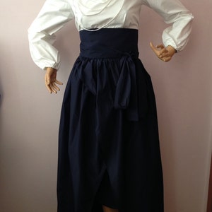 Steampunk Taffeta long skirt,Maxi Taffeta Skirt/Ball Gown Navy Skirt/prom, cocktail skirt,High waisted skirt