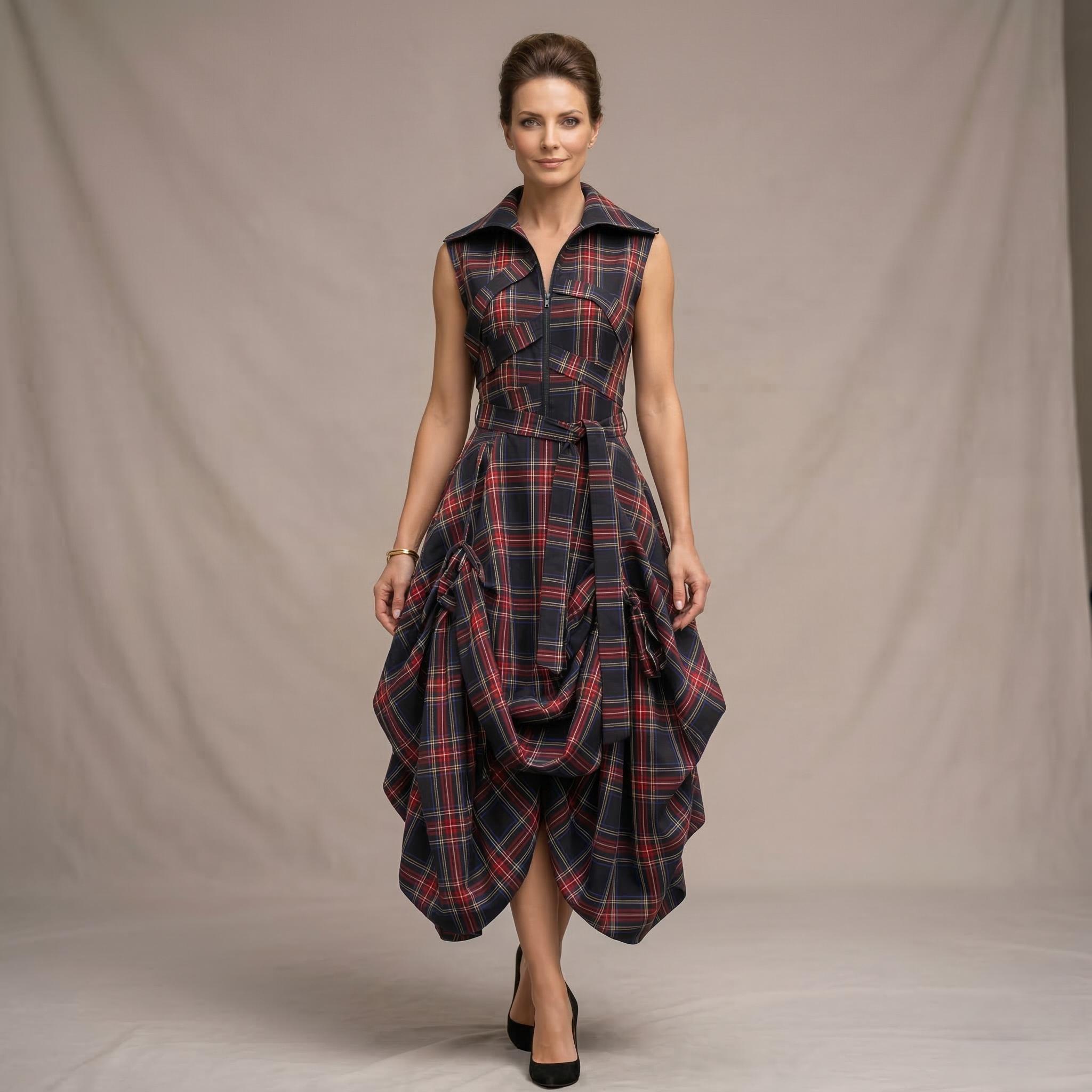 Asymmetric Tartan Dress - Etsy