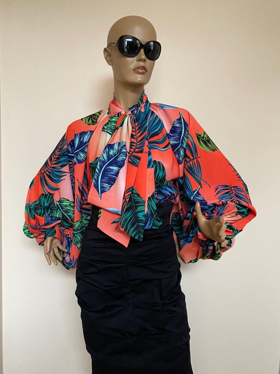 orange satin blouse