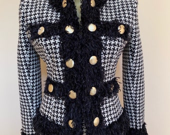 Veste De Spectacle Tweed Cameo Pour Femme - Boutons Renard, Coupe Compétition Sur Mesure