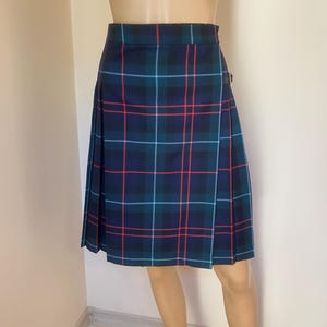 Plaid Tartan Pleated Skirt: High Waist Kilt Style with Buckles