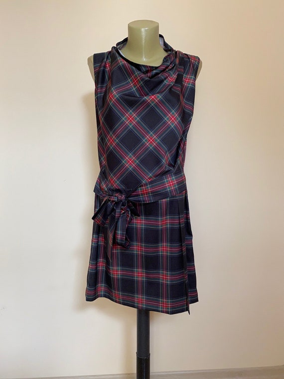 Black tartan dress hotsell