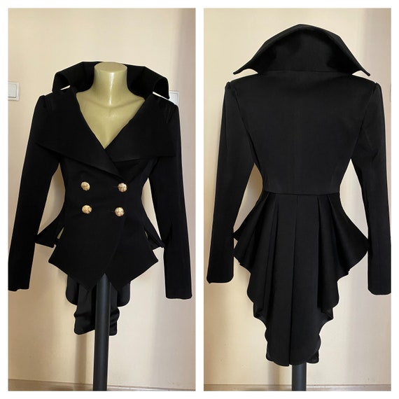 red fitted coat