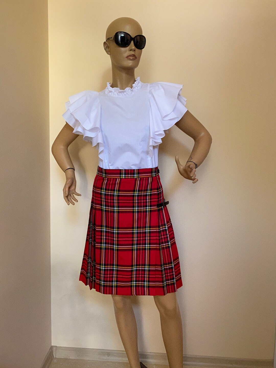 Stewart Royal Modern Tartan Aoede Crepe Skirt
