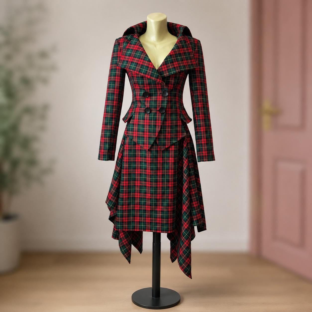 Vivienne Westwood Style Plaid Jacket - Etsy