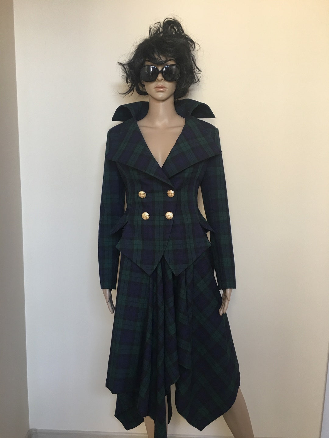 Black Watch Tartan, Vintage Tartan Tailored Suit /womens Plaid Jacket ...