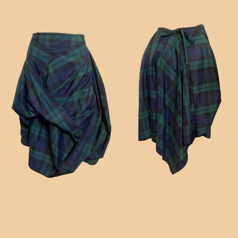 Zipped Drape Skirt main image 1