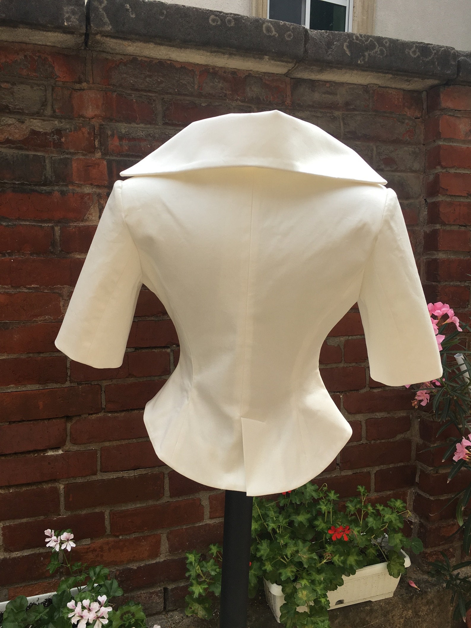 Women's Red White Jacket Fitted Short Sleeve Blazer - Etsy