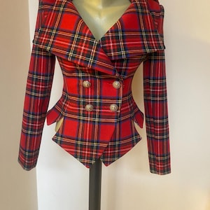 Scotse Tartan Jasje Rood Mannen