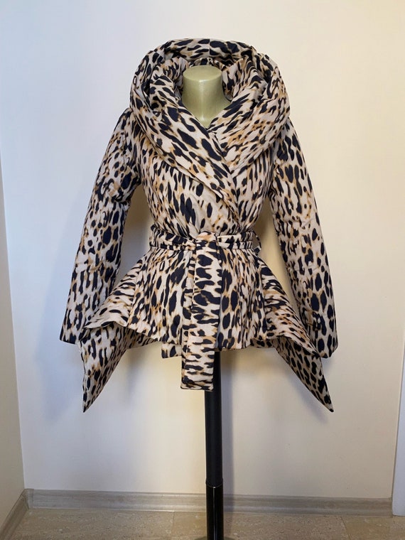 Winter Asymmetric Coat Jacket Extravagant Leopard Print - Etsy Australia Winter Asymmetric Coat Jacket Extravagant Leopard Print - Etsy Australia