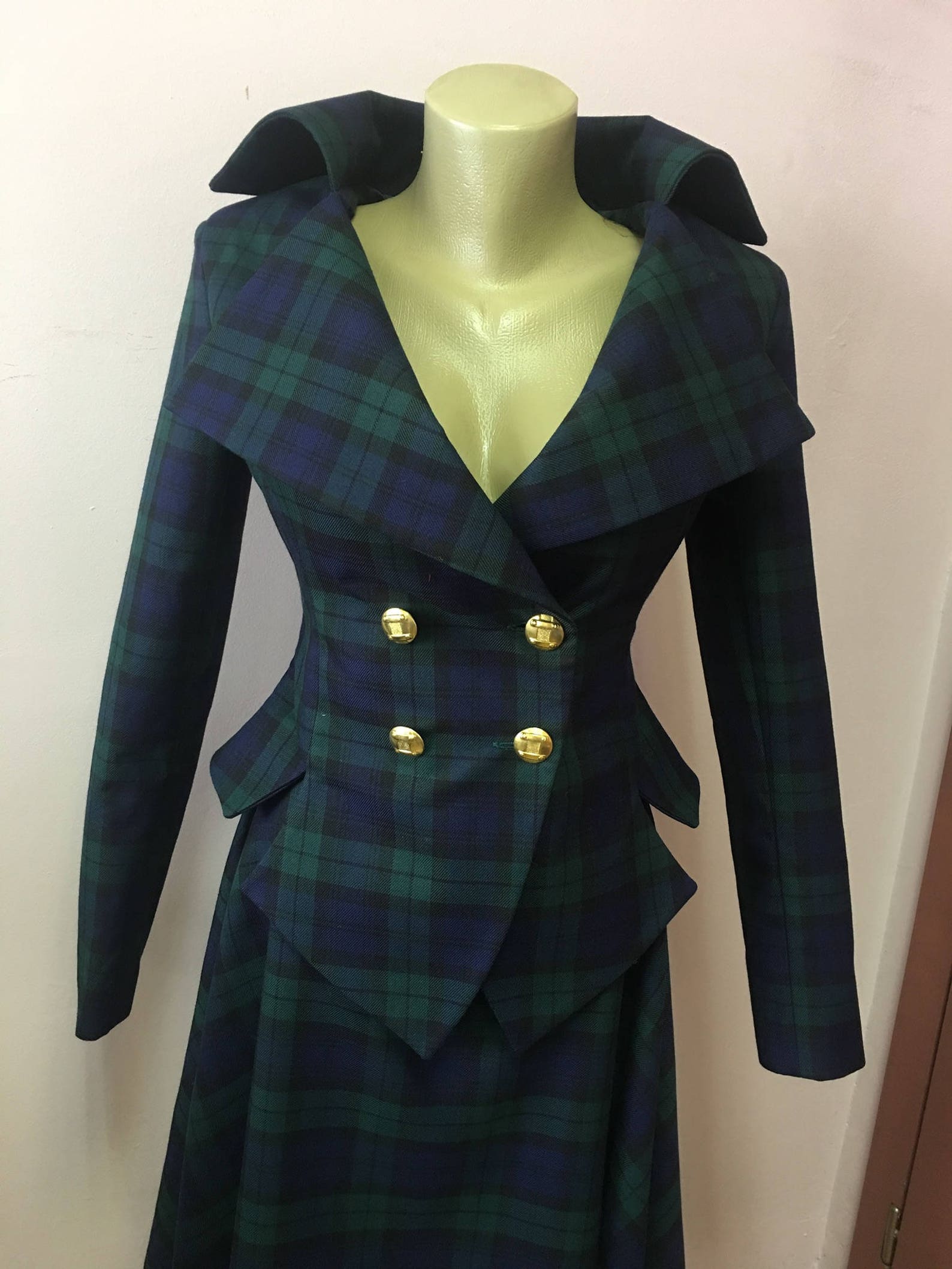 Black Watch Tartan Vintage Tartan Tailored Suit /womens Plaid - Etsy UK