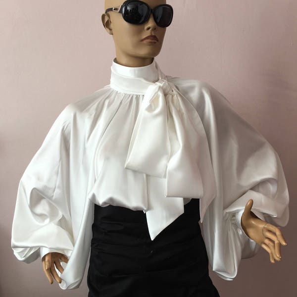 Satin Blouse - Etsy