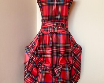 Ir　Draped plaid sleeveless dress Draped plaid sleeveless dress | Ir