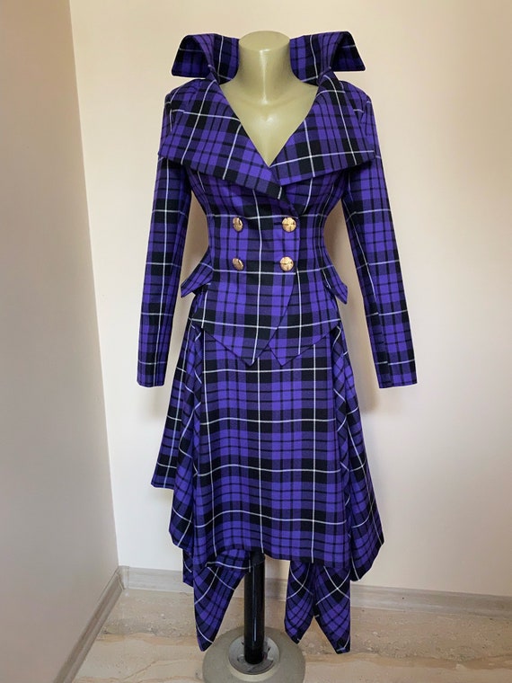 Black watch tartan womens jacket best sale