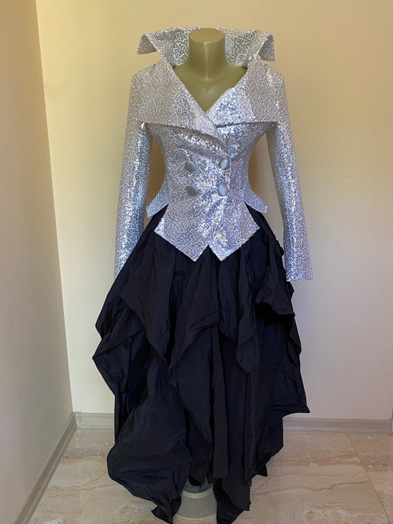 Veste paillettes argent es veste courte formelle ajust e