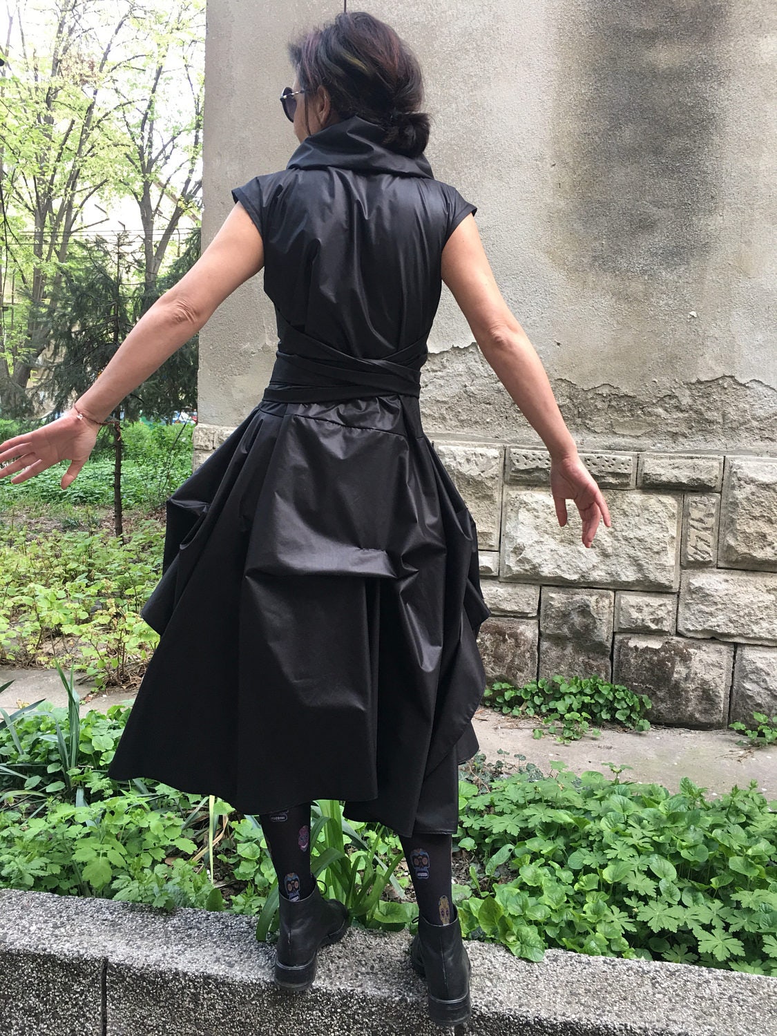 Black steampunk dress Gothic Burlesque Dress Vivienne | Etsy