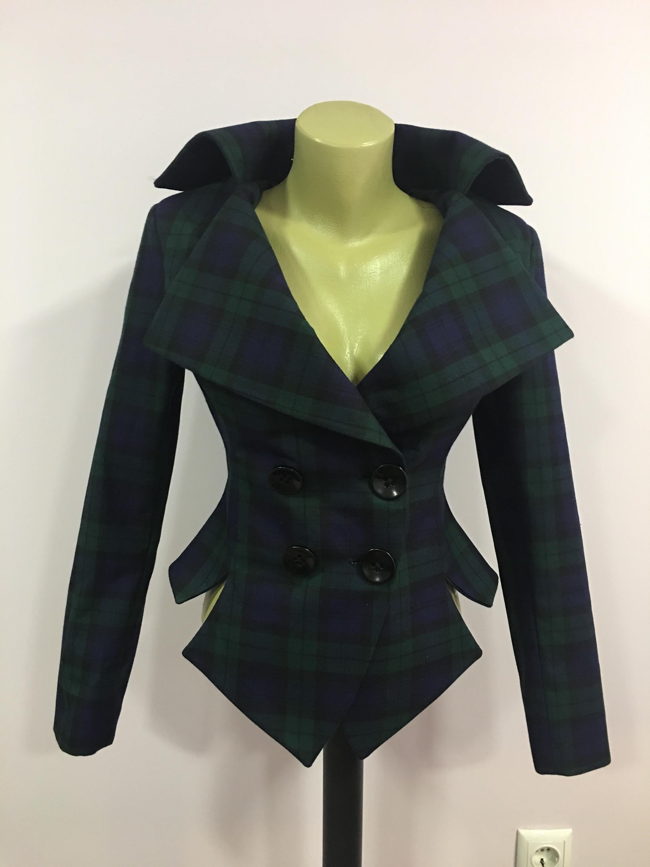 Black Watch Plaid Coat Women - Etsy