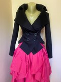 Women's Black Jacket, Fitted Blazer, Black Tailored Blazer,Steampunk Black Jacket,Goth Blazer,Black party Jacket