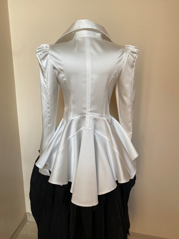 White top evening coat